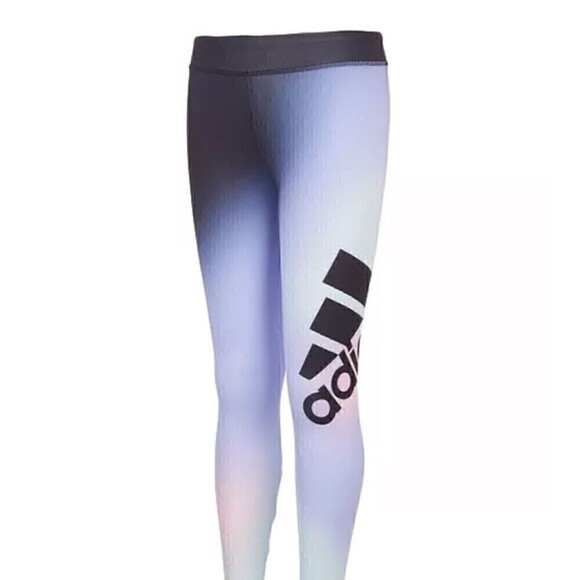 ADIDAS Little Girls AEROREADY Ombre Graphic Tight, leggings,workout pants size 4 - Picture 2 of 9